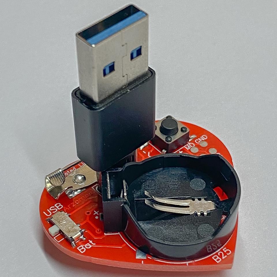 DIY конструктор без программирования. Светодиодное сердце с микроконтроллером после сборки