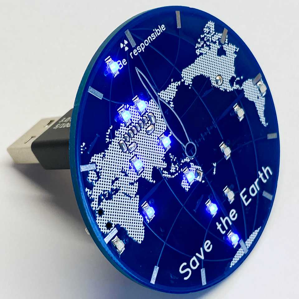 Kit наборы для пайки с Type-C DIY. Результат сборки пайкой значка для одежды